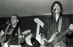 Nick Gravenites & Doug Kilmer @ JJ's Blues Cafe 1988 (Picture courtesy of Mike Somavilla)